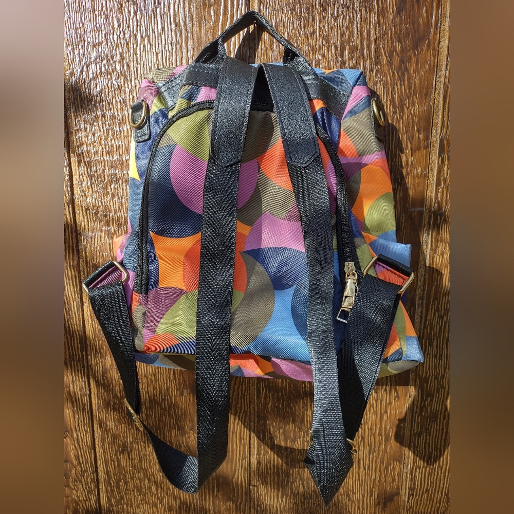 Poaba anti-theft multicolor backpack - Picture 2 of 4
